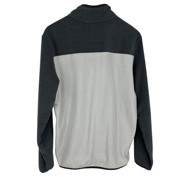 Eddie Bauer Mens Gray & White Fleece Snap Pullover Size M - Picture 6 of 10